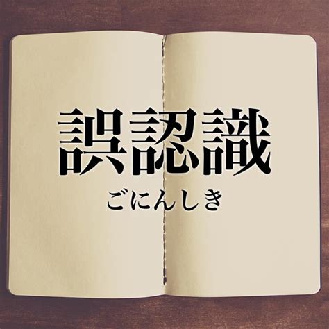 誤認識|「誤った認識」の例文と意味・使い方をビジネスマンが解説